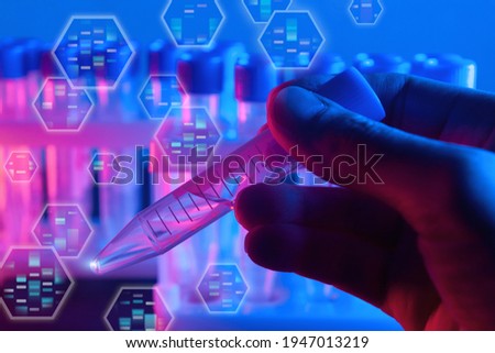 biotechnology and laboratory research concept, genetic engineering, bioengineering