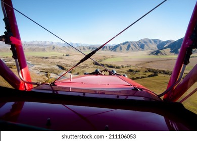 Biplane in Flight