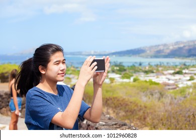 Absurd hawaiian teen girl selfie Hawaiian teen girl selfie excited too