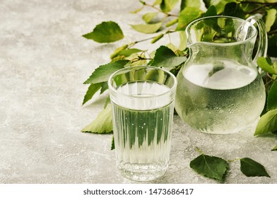 Birch Juice. Traditional Birch Sap. A Refreshing Traditional Russian Spring Drink.