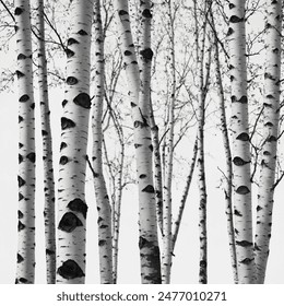 The Birch tree is known for its distinctive white bark and slender branches, often found in temperate forests and admired for its ornamental value in landscaping. - Powered by Shutterstock