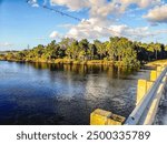 Bird Creek Bridge looking towards Pumpkin Island, which was used in the filming of Elvis Presley