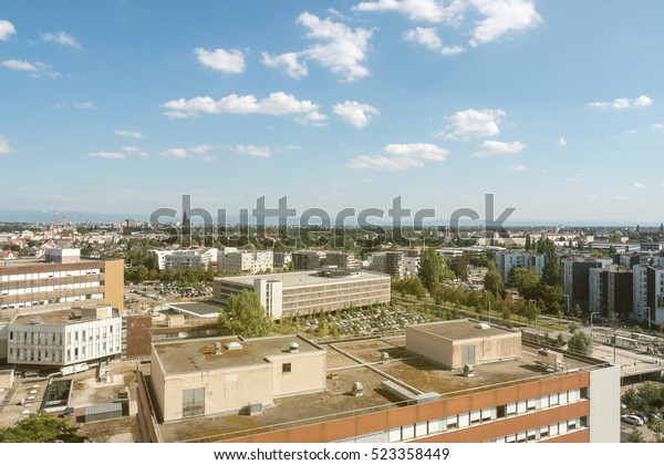 Bird Eye Aerial View Modern Garage Stock Photo Edit Now 523358449