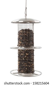 Bird Feeder, Isolated On A White Background