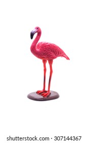 Bird figurine toy isolated over a white background 