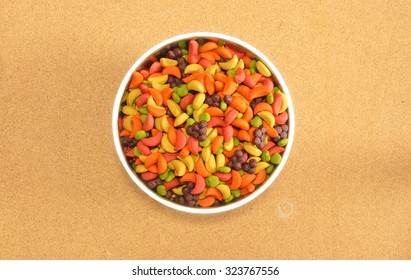 Bird Food On Stainless Bowl