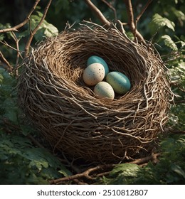 A bird nest icon typically depicts a simple, stylized representation of a bird's nest. It often features a circular or oval shape with a few twigs or lines suggesting the structure of the nest, and so