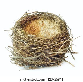 Bird Nest, Isolated On White