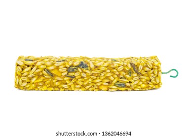 A Bird (or Rodent) Seed Block Isolated On A White Background.