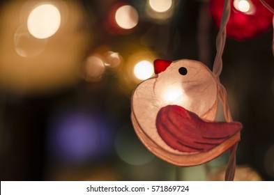 Bird Paper Lantern And Light Lamp