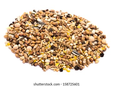 Bird Seed Isolated On White Background