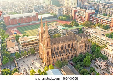 Bird View Of Sacred Heart Cathedral In Guangzhou