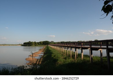 Bird Watching Bridge At Bueng Boraphet