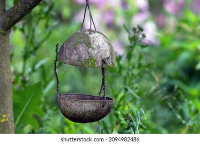 Birdfeeder Feeder Bird Made Of Coconut Shell