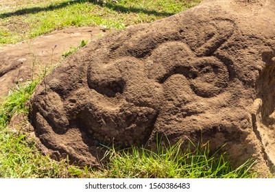 Birdman Symbol On Rock Easter Island