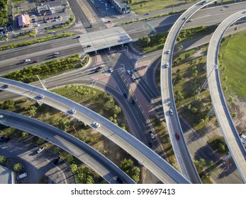 Birds Eye View Of A Cross Over In South Texas