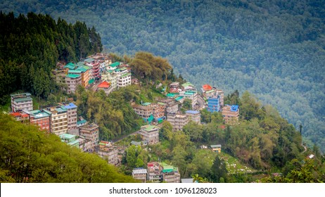Bird's eye view of Gangtok, the capital city of Sikkim, India - Shutterstock ID 1096128023