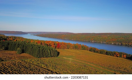 Birds Eye View Of NY Finger Lakes