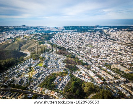 Birds eye view photo of Daly City in California