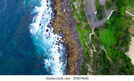 Bird's Eye View Of Shelly Beach Near Sydney, Australia.