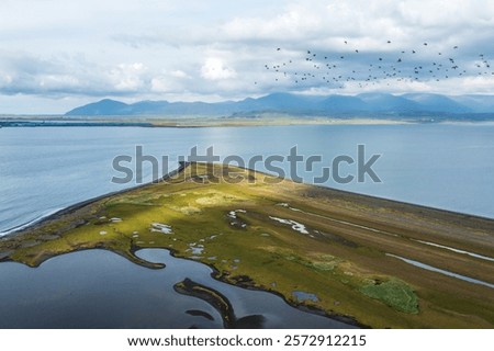 Similar – Image, Stock Photo Idyllic coastal landscape with waterfall