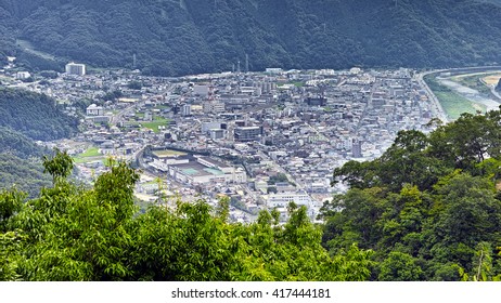 Bird's-eye View Of Takahashi, Okayama, Japan