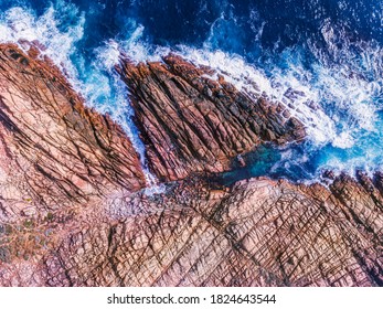 A Birdseye View Of Wyadup Rocks And The Indijup Natural Spa, Along The Stunning Cape Naturaliste Coast. Absolutely Stunning Textures In These Rocks.