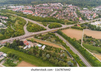 Birdview Of A Little Village Near Stuttgart