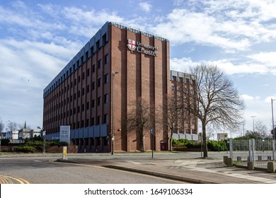 Birkenhead / UK - February 16 2020: Marriss House, Faculty Of Health And Social Care For Student Nurses, University Of Chester, Hamilton Street, Birkenhead