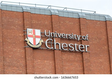 Birkenhead / UK - February 2 2020: University Of Chester Sign, Marriss House Nurse Education Facility, Birkenhead