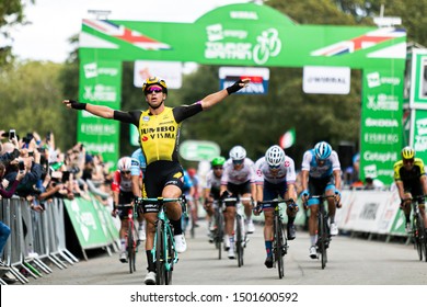 BIRKENHEAD, WIRRAL , United Kingdom - September 11.  Dylan Groenewegen Wins Stage 5 Of The 16th Tour Of Britain On September 11, 2019 In Birkenhead, Wirral, United Kingdom