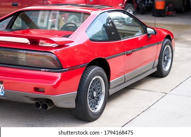 Birmingham, AL / USA - October 18, 2018: Rear Quarter Panel View Of A 1980s Pontiac Fiero