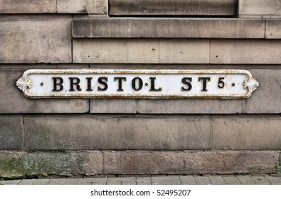 Birmingham - Bristol Street Sign. West Midlands, England.