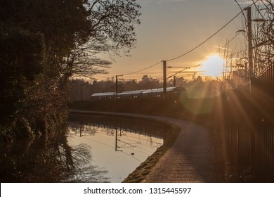Birmingham Canal View Sunset Time