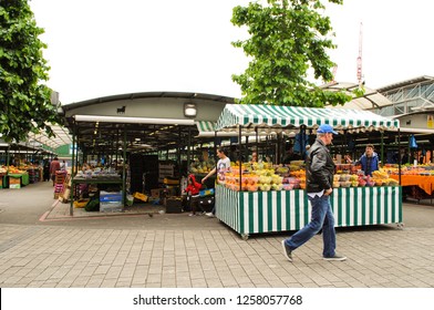 Birmingham /England -July 19 2017 Birmingham Bullring Famous Out Door Market  