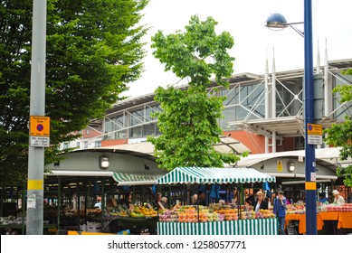 Birmingham /England -July 19 2017 Birmingham Bullring Famous Out Door Market  