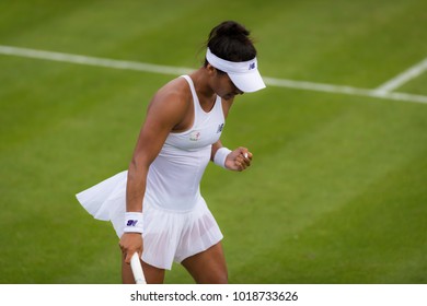 BIRMINGHAM, GREAT BRITAIN - JUNE 19 : Heather Watson The 2017 Aegon Classic WTA Premier Tennis Tournament