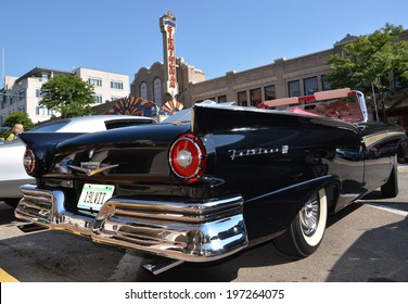 BIRMINGHAM, MI - AUGUST 17: 1957 Ford Fairlane At The Woodward Cruise August 13, 2013 In Birmingham, MI