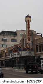 Birmingham, MI, December 23, 2019: The Birmingham 8 Theatre Captured In A Warm, Snowless, December Day.