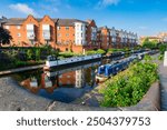 Birmingham old canal on a summer day. England