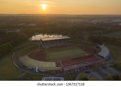 BIRMINGHAM, UK - 2019: Alexander Stadium Aerial View In Birmingham, UK