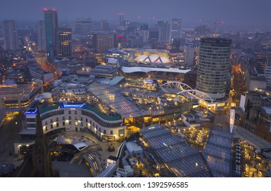 BIRMINGHAM, UK - 2019: Birmingham UK City Centre At Dawn