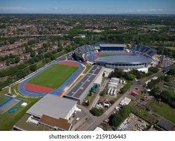 BIRMINGHAM, UK - 2022: Aerial View Of Birmingham 2022 Alexander Stadium For The Commonwealth Games