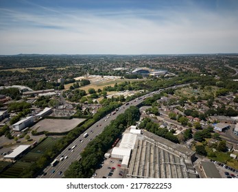 BIRMINGHAM, UK - 2022: Aerial View Of Alexander Stadium For Birmingham 2022 Commonwealth Games