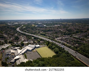 BIRMINGHAM, UK - 2022: Aerial View Of Alexander Stadium For Birmingham 2022 Commonwealth Games