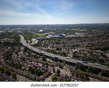 BIRMINGHAM, UK - 2022: Aerial View Of Alexander Stadium For Birmingham 2022 Commonwealth Games