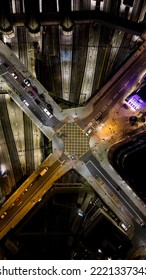 BIRMINGHAM, UK - 2022: Aerial View Off Birmingham Grand Central Railway Station 