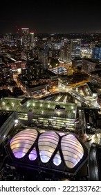 BIRMINGHAM, UK - 2022: Aerial View Off Birmingham Grand Central Railway Station 