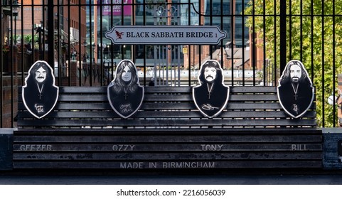 BIRMINGHAM, UK - 2022: Birmingham UK Street Scene With Black Sabbath Bridge