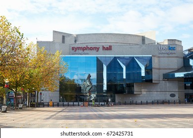 Birmingham, UK - 6 November 2016: Exterior Of The Birmingham Symphony Hall